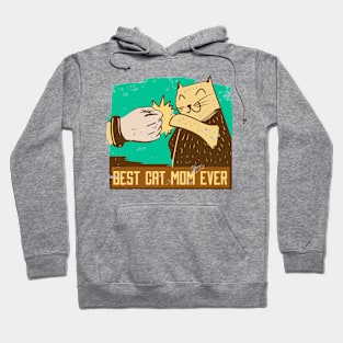 Best Cat Mom Ever Quote Artwork Hoodie